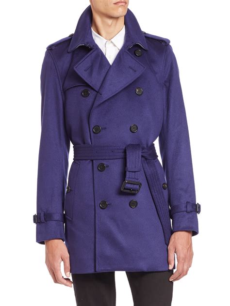 mens blue burberry shimmer mac coat|burberry kensington cashmere coats.